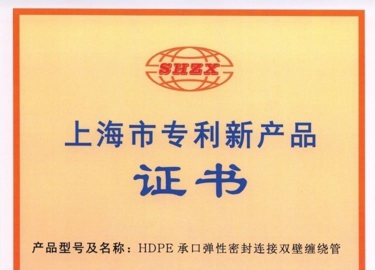 上海市專利新產(chǎn)品證書